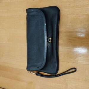Talbots pebbled leather clutch